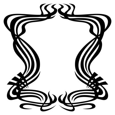 Yeni sanat tarzında çerçeve. Dekoratif geometrik element. Soyut geçmişe dönük tasarım.