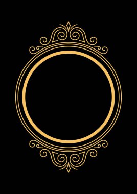 Çizgi kıvrım çerçevesi. Modern dekoratif doğrusal arka plan. Dekorasyon için klasik tasarım.