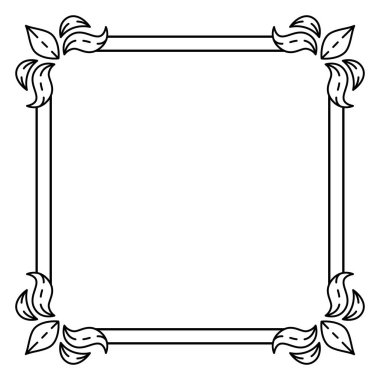 Barok tarzında bir çiçek çerçevesi. Dekoratif körling bitkisi. Vintage girdap motifi.