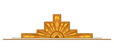 Sanat dekorasyonu, yeni moda tarzında. Dekoratif geometrik element. Soyut geçmişe dönük tasarım.