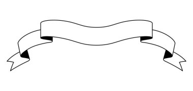 Kurdele tasviri. Dekoratif soyut afiş. Selamlama veya davet tasarımı için öge.