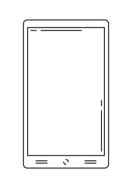 Akıllı telefonun bir yansıması. Ekipman ve iş aleti. Teknoloji endüstrisi ve iş dünyası için görüntü.