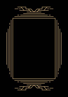 Çizgi geometrik çerçeve. Modern dekoratif doğrusal arka plan. Dekorasyon için klasik tasarım.