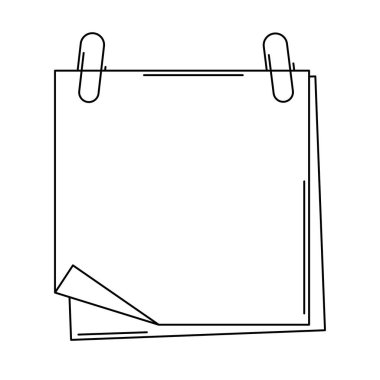 Raptiyeli kağıt. Hatırlatmak için çerçeve ya da arkaplan. Doğrusal biçim.
