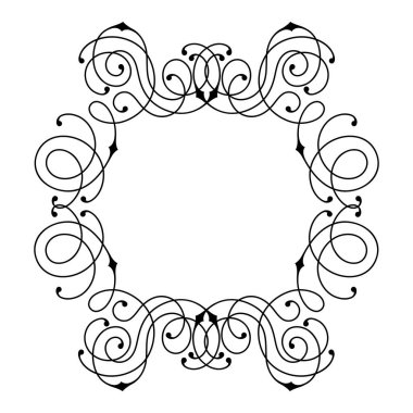 Çizgi kıvrım çerçevesi. Modern dekoratif doğrusal arka plan. Dekorasyon için klasik tasarım.