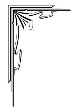 Yeni sanat tarzında köşe. Dekoratif geometrik element. Soyut geçmişe dönük tasarım.