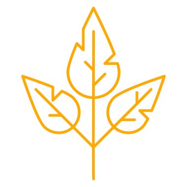 Sonbahar yaprağının resmi. Dekoratif düşen yapraklar. Sanat tarzında güzel bir bitki..