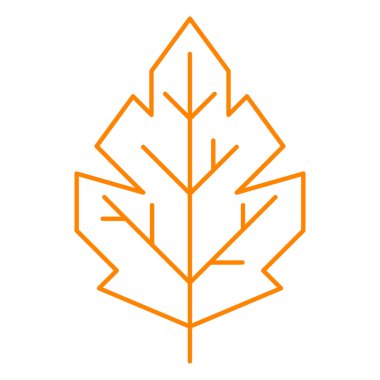 Sonbahar yaprağının resmi. Dekoratif düşen yapraklar. Sanat tarzında güzel bir bitki..