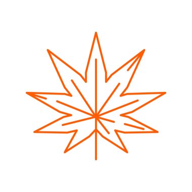 Sonbahar yaprağının resmi. Dekoratif düşen yapraklar. Sanat tarzında güzel bir bitki..