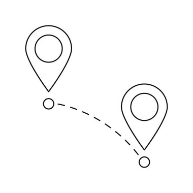 Hedef simgesi simgesi. Seyahat illüstrasyonu ve turizm ürünleri. İyi yolculuklar..