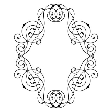 Çizgi kıvrım çerçevesi. Modern dekoratif doğrusal arka plan. Dekorasyon için klasik tasarım.