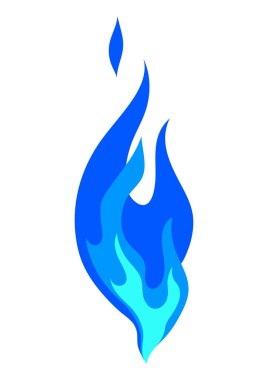 Şekil verilmiş ateş ya da alevin yansıması. Yanan mavi sihirli ateş ya da şenlik ateşi. Tasarım için dekoratif öge.