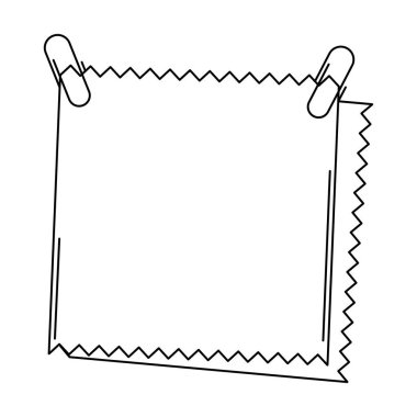 Raptiyeli kağıt. Hatırlatmak için çerçeve ya da arkaplan. Doğrusal biçim.