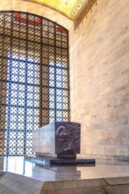 Ankara, Türkiye - 05 Temmuz 2022: Ankara 'da bulunan Anitkabir, Türkiye Cumhuriyeti' nin kurucusu Mustafa Kemal Atatürk 'ün mozolesidir