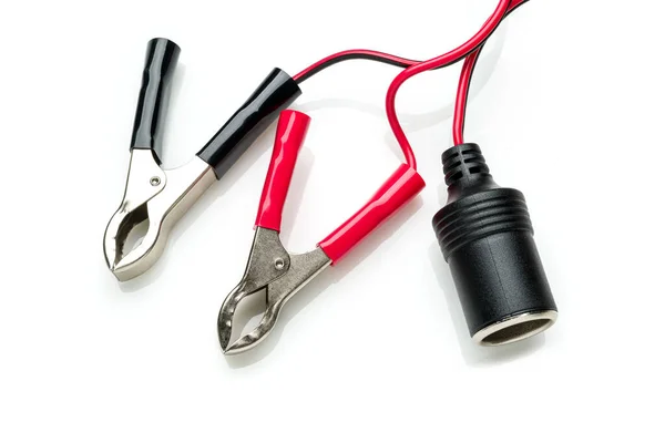 배터리 터미널 Clip Cigar Cigarette Lighter Power Socket Adapter Plug — 스톡 사진