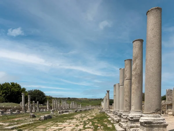 Oude Stad Perge Antalya Turkije Historische Ruïnes Oude Stad Pamphylia — Stockfoto
