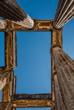 Kutahya Türkiye 'nin antik Aizanoi kentindeki Zeus tapınağı