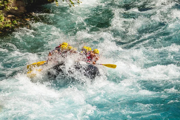 Rafting Dużej Łodzi Raftingowej Rzece Antalya Koprulu Canyon — Zdjęcie stockowe