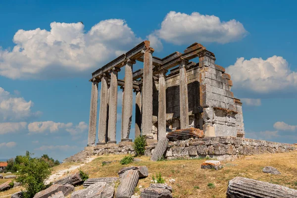 Tempio Zeus Nell Antica Città Aizanoi Kutahya Turchia — Foto Stock