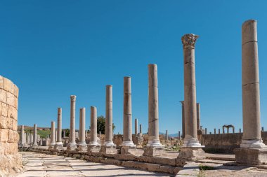 Antalya 'nın antik Perge kenti. Eski Pamphylia şehrinin tarihi kalıntıları.