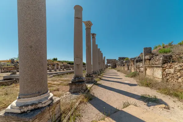 Starożytne Miasto Perge Antalyi Turcja Historyczne Ruiny Starożytnego Miasta Pamfilia — Zdjęcie stockowe