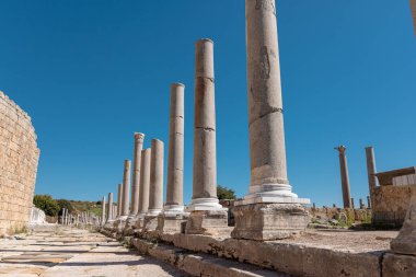 Antalya 'nın antik Perge kenti. Eski Pamphylia şehrinin tarihi kalıntıları.