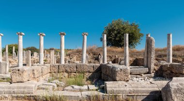 Antalya 'nın antik Perge kenti. Eski Pamphylia şehrinin tarihi kalıntıları.
