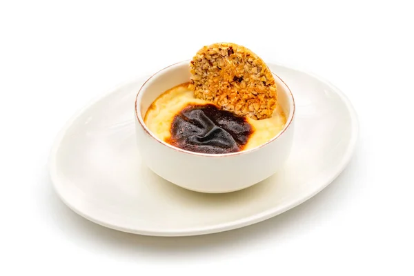 Traditional Turkish Dessert Bakery Rice Pudding Turkish Name Firin Sutlac — Stock Photo, Image