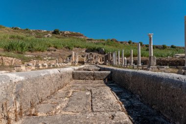 Antalya 'nın antik Perge kenti. Eski Pamphylia şehrinin tarihi kalıntıları.