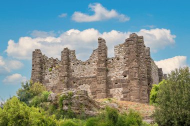 Antalya Serik 'teki Antik Aspendos Şehri güneşli bir günde