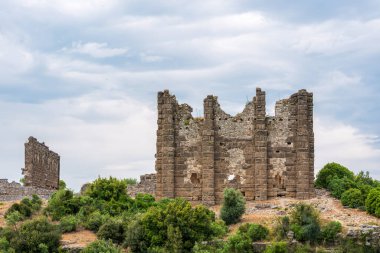 Antalya Serik 'teki Antik Aspendos Şehri güneşli bir günde