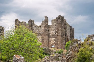 Antalya Serik 'teki Antik Aspendos Şehri güneşli bir günde