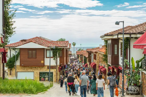 Side Manavgat Turquia Abril 2024 Liman Street Side Town Antalya — Fotografia de Stock