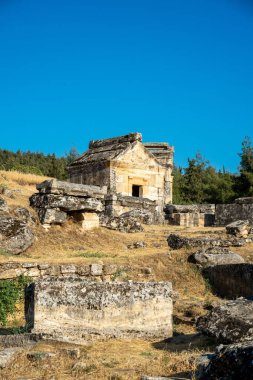 Denizli 'de bulunan antik Hierapolis' in kalıntıları