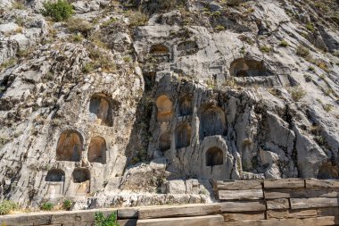 Denizli 'de bulunan antik Hierapolis' in kalıntıları