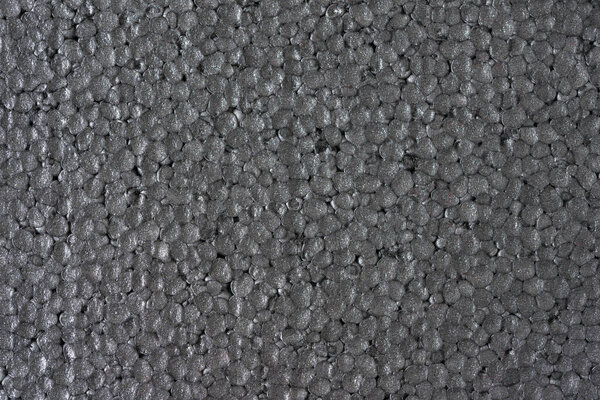 Close-up of the texture of gray heat insulation styrofoam sheet as background