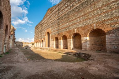 Temple of Artemis and Ancient City of Sardis or Sardes in Salihli, Manisa on a sunny day clipart