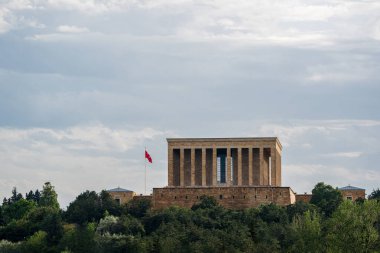 Ankara, Türkiye - 09 Mayıs 2025: Ankara 'da bulunan Anitkabir, Türkiye Cumhuriyeti' nin kurucusu Mustafa Kemal Atatürk 'ün mozolesidir