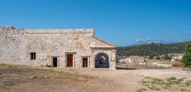 Türkiye 'nin güneybatısında tarihi bir Lycia kıyı kenti olan Patara' nın antik kalıntıları