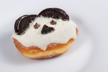 Eğlenceli Ayı temalı Tatlı Çörekler. Yakın çekim fotoğrafçılık. Çocuk maması..