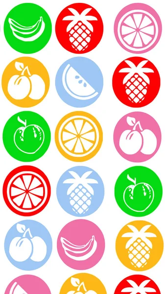 Kolorowe Owoce Ekran Tło — Zdjęcie stockowe