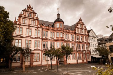 Gutenberg Museum Mainz, Germany against cloudy sky