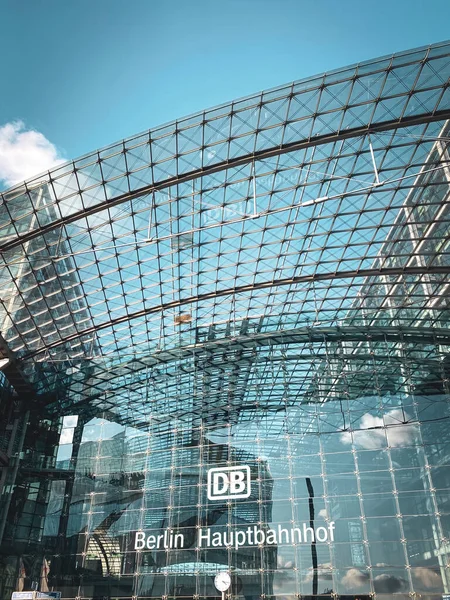 Berlín Alemania Octubre 2021 Entrada Principal Estación Central Berlín Contra — Foto de Stock