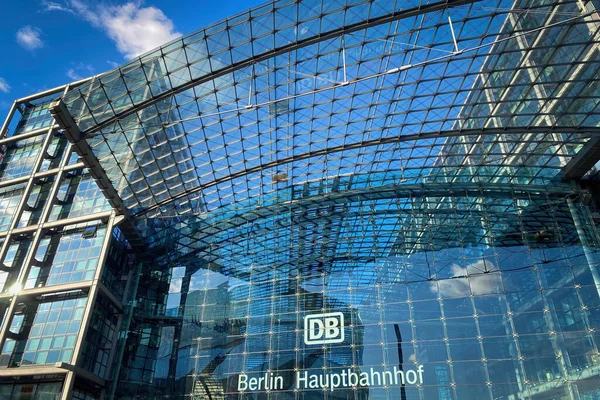 Berlín Alemania Octubre 2021 Entrada Principal Estación Central Berlín Contra — Foto de Stock