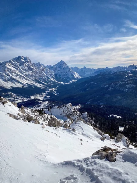 Πανοραμική Θέα Της Κοιλάδας Ampezzo Κοντά Cortina Στα Δολομίτες Στην — Φωτογραφία Αρχείου