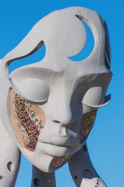 Joahua Tree, California, ABD - 16 Nisan 2024: Mojave Moon Ranch, ABD 'de Daniel Popper tarafından yapılan 