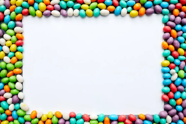 Jelly Bean Frame Blank Paper Sheet Copy Space Stock Picture