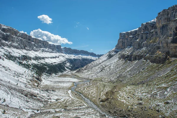 Landschap Van Nationaal Park Ordesa Monte Perdido Huesca Aragon Spanje — Stockfoto
