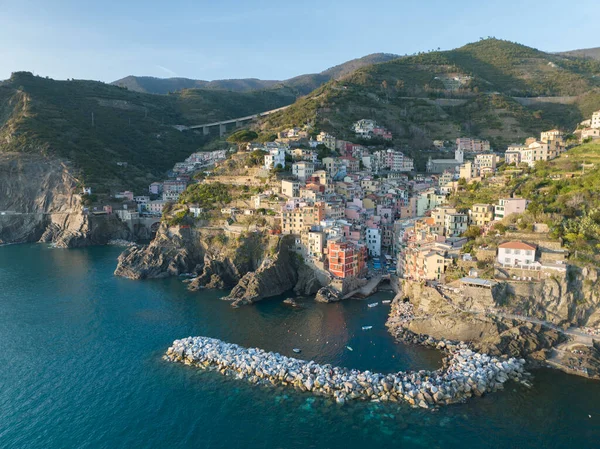 Cinque Terre Deki Riomaggiore Kasabası — Stok fotoğraf