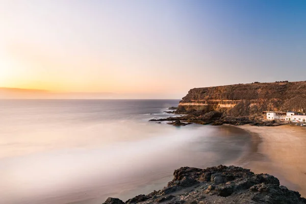 Playa Los Molinos Fuerteventura Espanha 2020 Outubro Pôr Sol Praia — Fotografia de Stock